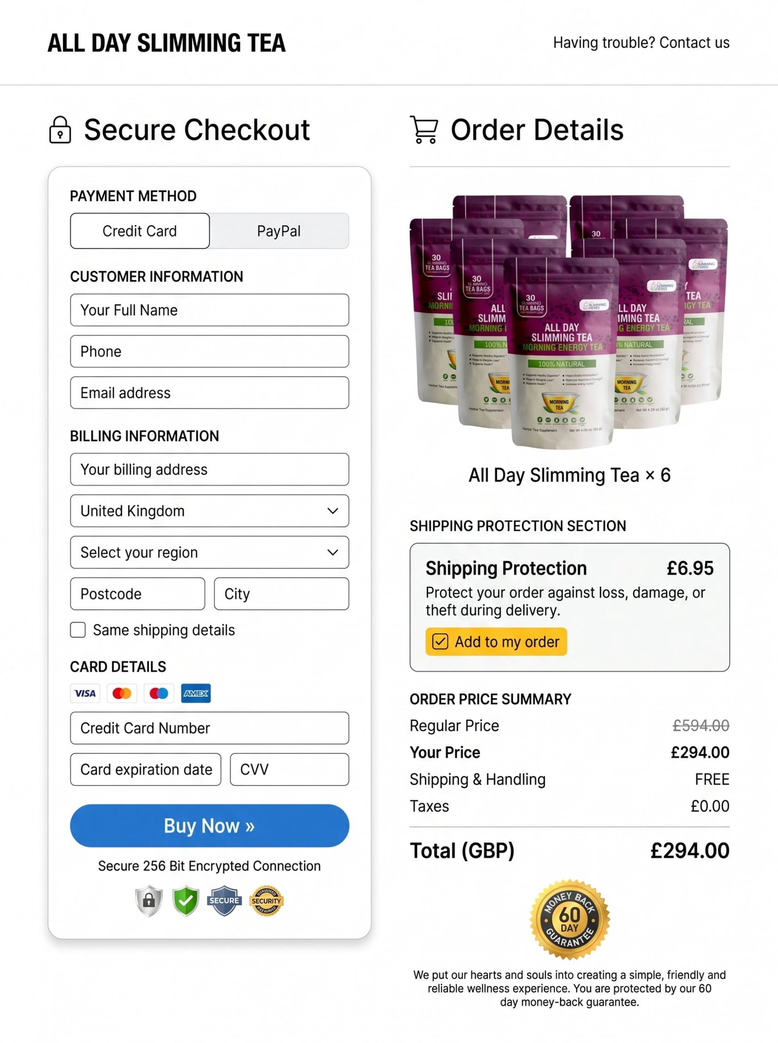 All Day Slimming Tea morning tea and evening tea