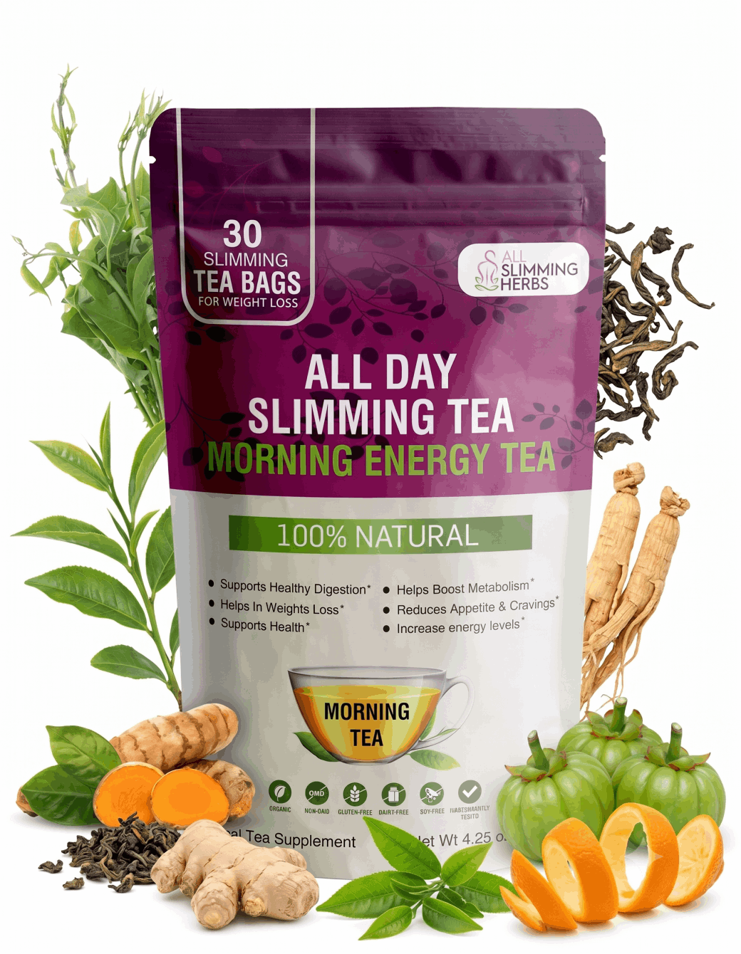 All Day Slimming Tea herbal tea pouches for daily use